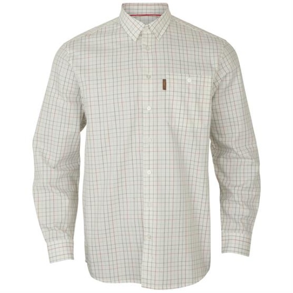 Härkila Allerston L/S Shirt Mens, Bloodstone Red / White