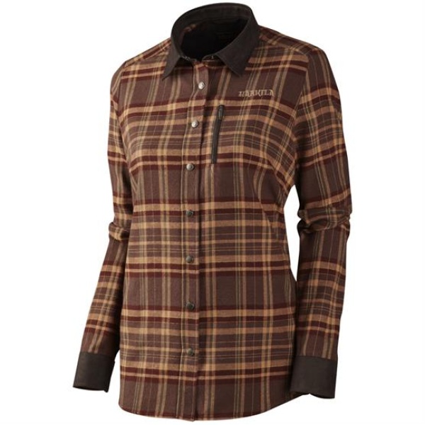 Härkila Pajala L/S Shirt Lady, Burgundy Check
