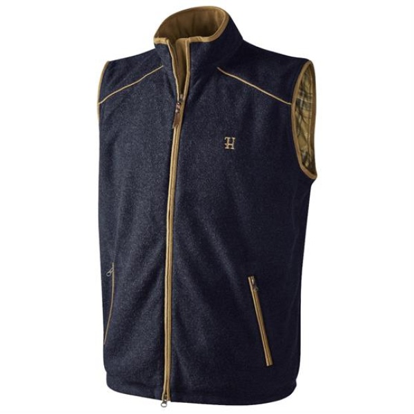 Härkila Sandhem Fleece Vest Mens, Dark Navy Melange