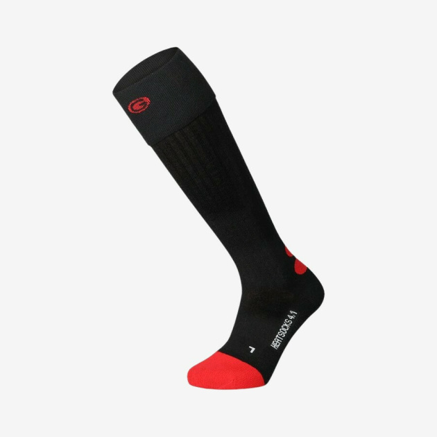 Lenz - Heat strømper 4.1 med toe cap (Sort) - 42-44