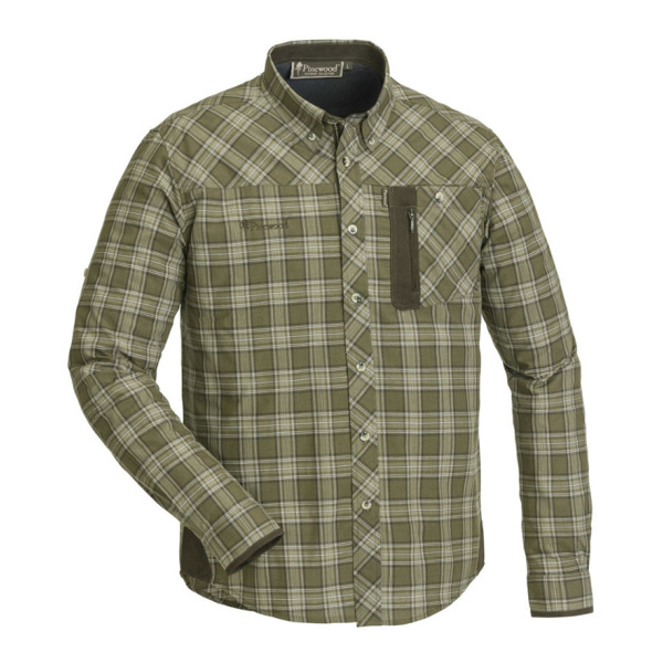 Pinewood Wolf herreskjorte (Pinegreen/Offwhite, M)