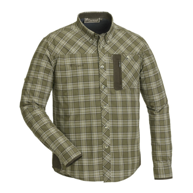 Pinewood Wolf herreskjorte (Pinegreen/Offwhite, M)
