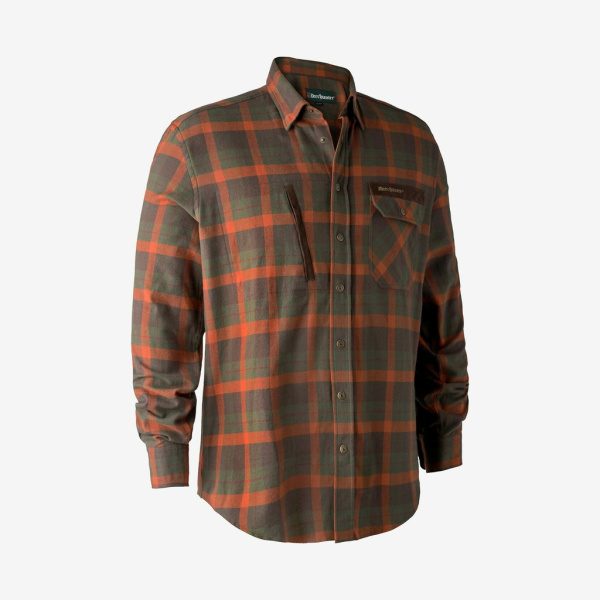 Deerhunter - Ethan skjorte (Orange Check) - 39/40
