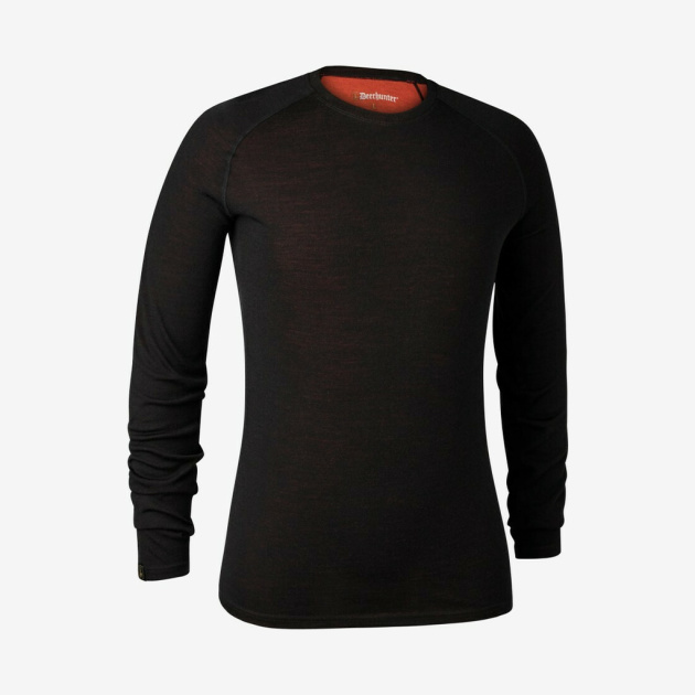 Deerhunter - Quinn merinoundertrøje (Black Oak) - 2XL