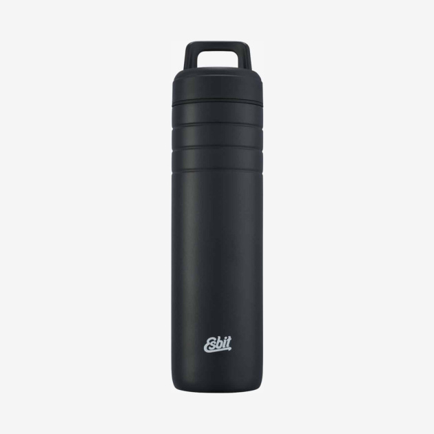 Esbit - MAJORIS Wide Mouth flaske 700ml af rustfrit stål (Black)