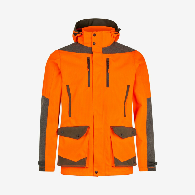 Seeland - Venture Rover jakke (Hi-vis orange/Pine green) - 46
