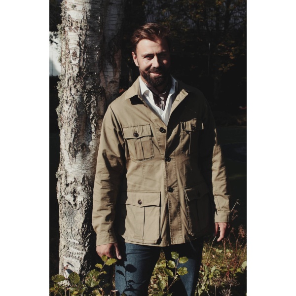 Franken & Cie Safari jakke, twill, herre - 46
