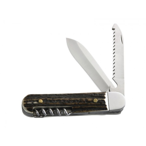 Herbertz jagtkniv 7,8 cm m/ægte hornskaller