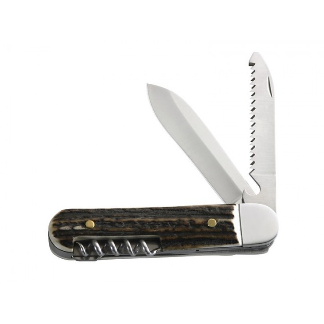 Herbertz jagtkniv 7,8 cm m/ægte hornskaller